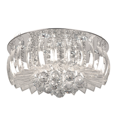 LED, Metal Ceiling Fitting with Glass and Crystals CF011/9
